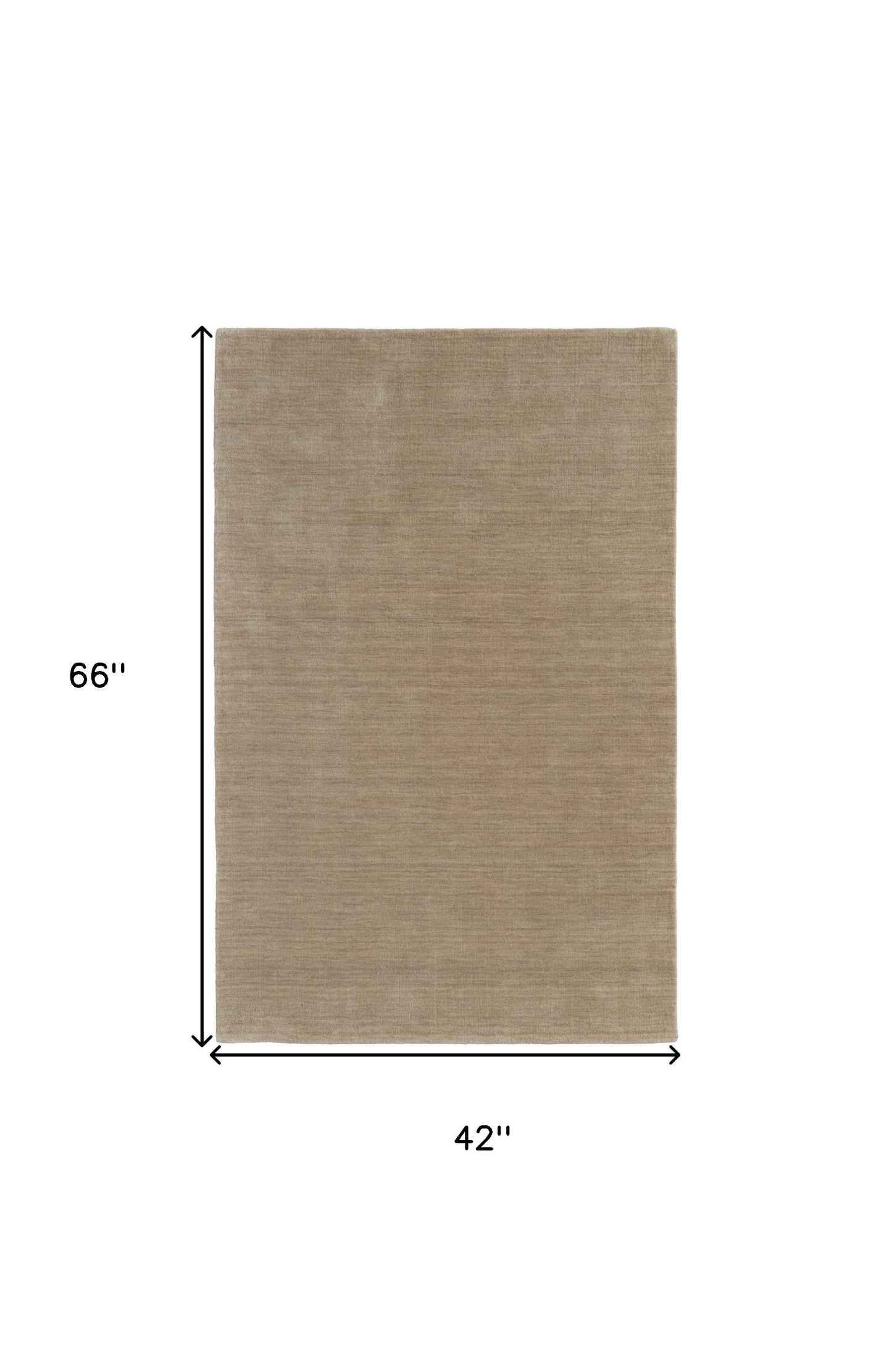 4' X 6' Tan Wool Hand Woven Area Rug