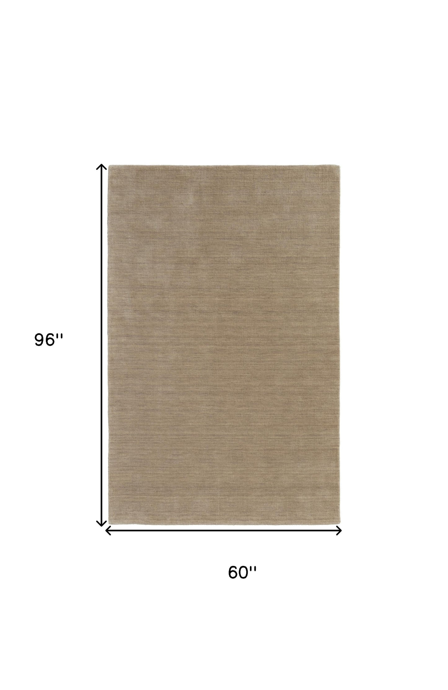 4' X 6' Tan Wool Hand Woven Area Rug