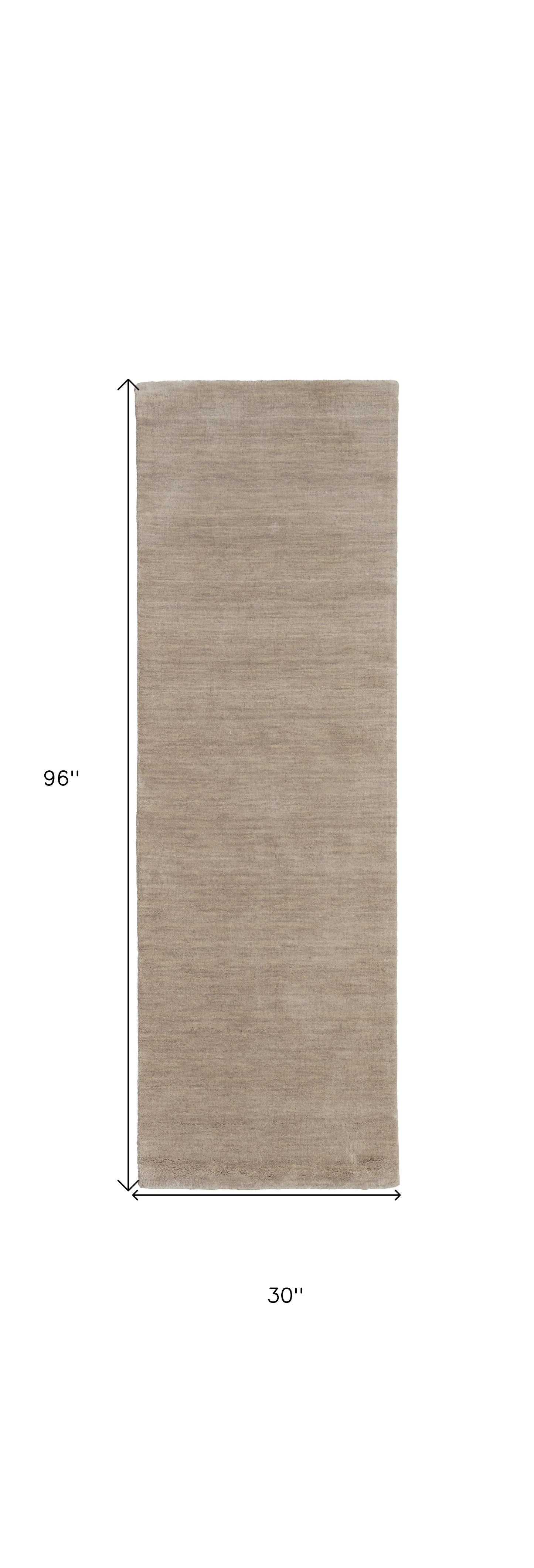 4' X 6' Tan Wool Hand Woven Area Rug
