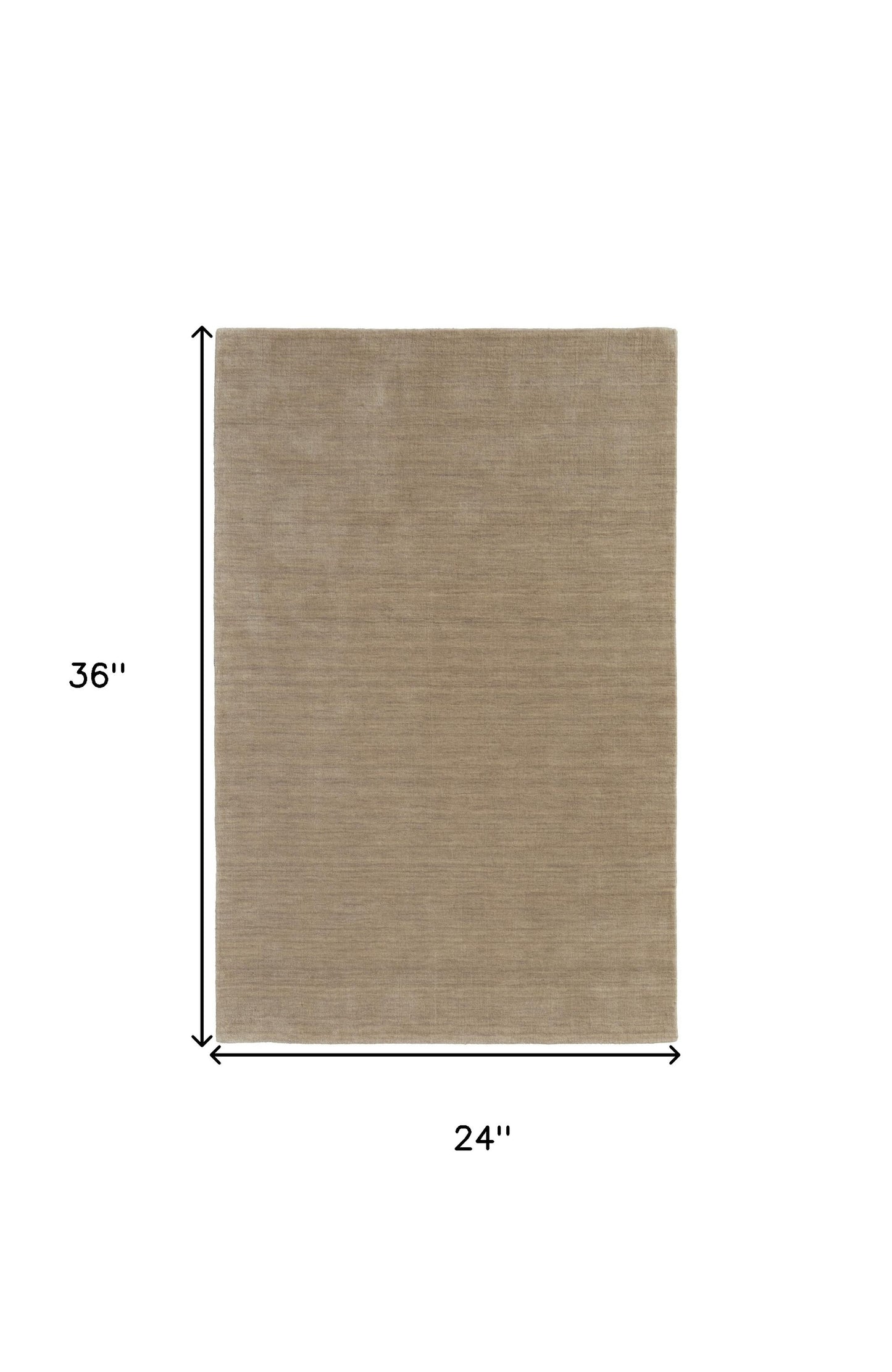 4' X 6' Tan Wool Hand Woven Area Rug