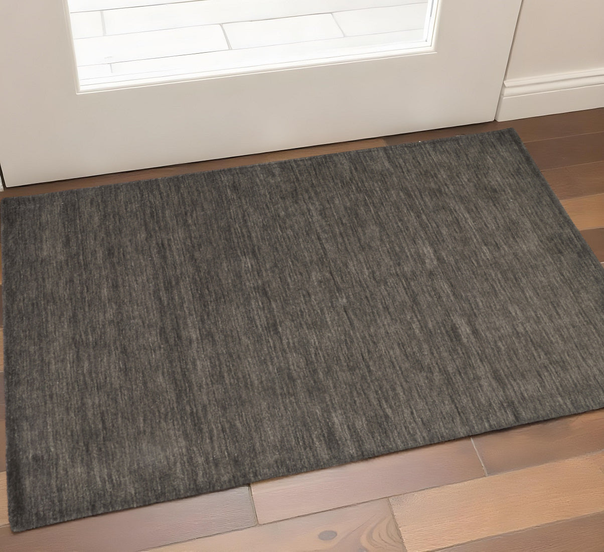 4' X 6' Tan Wool Hand Woven Area Rug