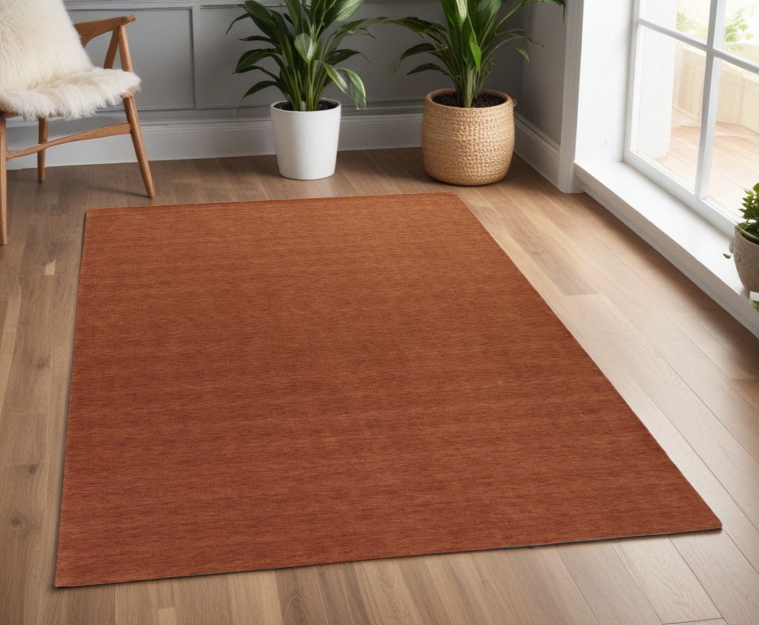 4' X 6' Tan Wool Hand Woven Area Rug