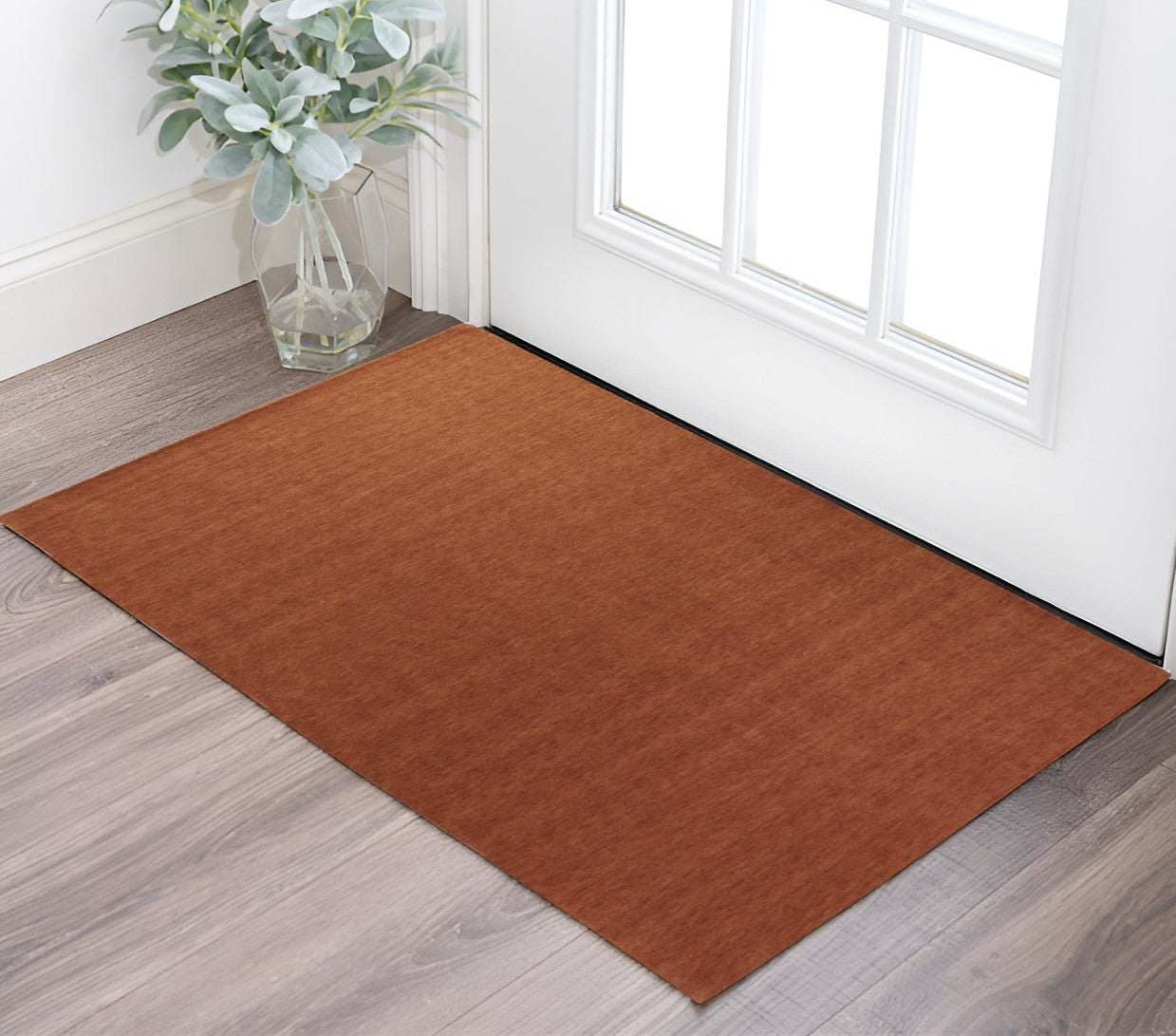 4' X 6' Tan Wool Hand Woven Area Rug