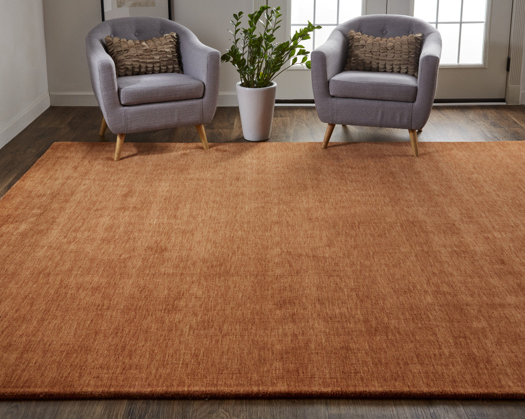 4' X 6' Tan Wool Hand Woven Area Rug