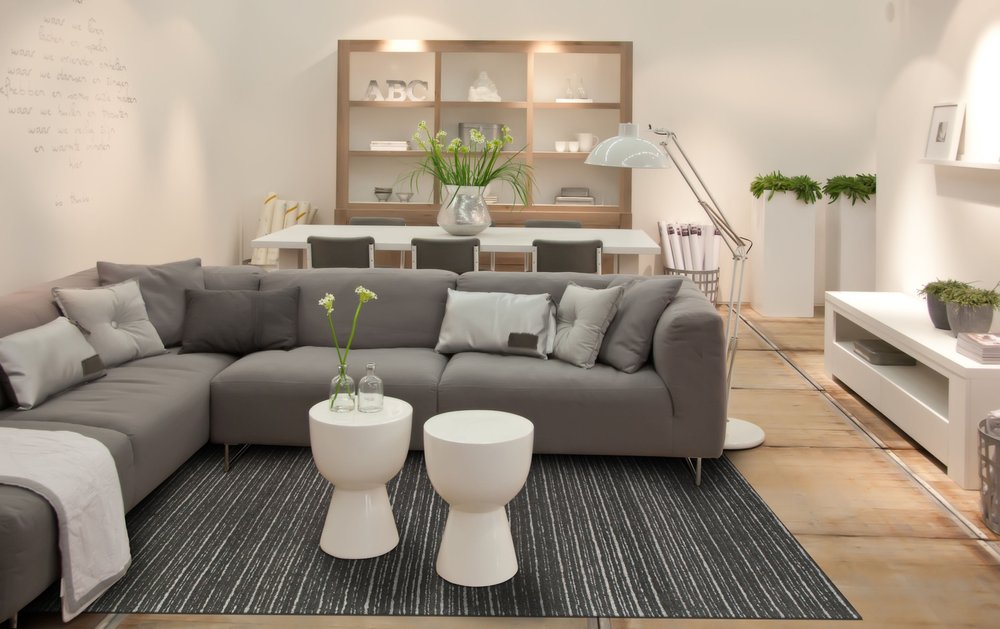 5' X 8' Brown and Ivory Wool Striped Hand Tufted Area Rug