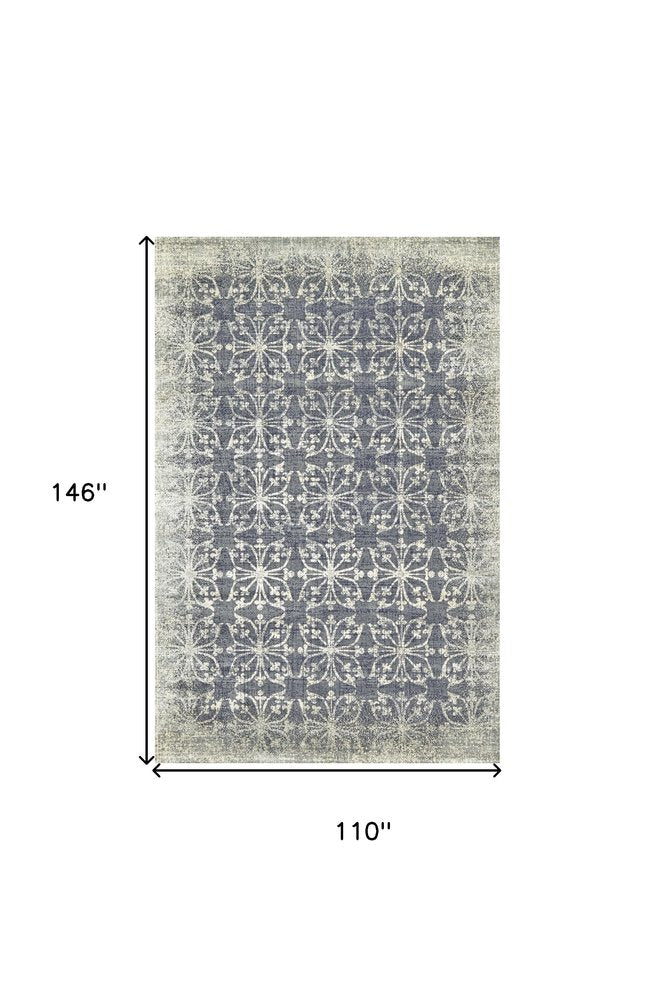 9' X 12' Tan and Gray Geometric Power Loom Area Rug