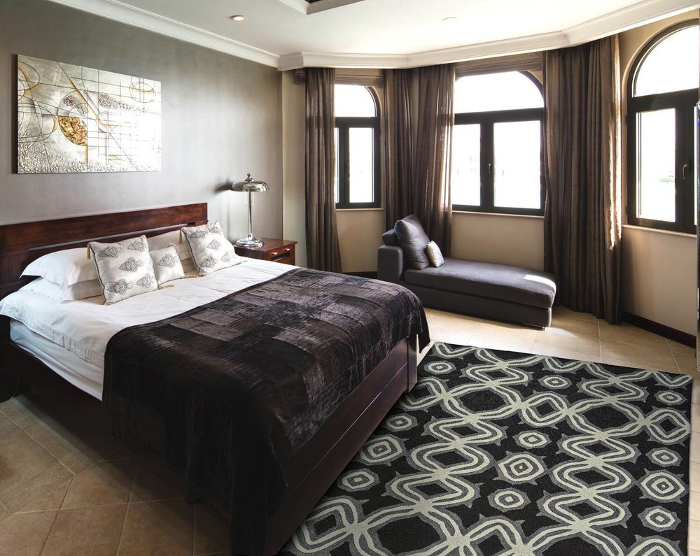 5' X 8' Black Gray and Ivory Wool Abstract Hand Tufted Area Rug