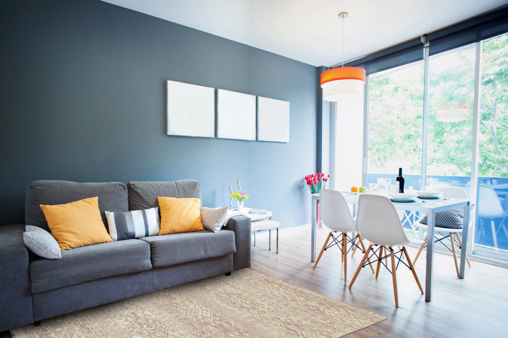 6' X 9' Brown and Tan Wool Southwestern Hand Knotted Area Rug