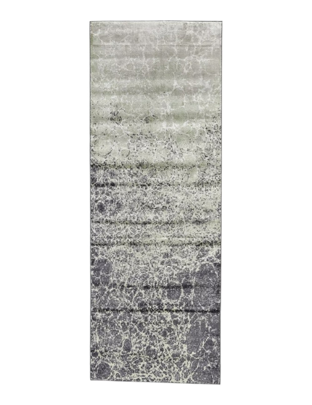 4' X 6' Ivory Gray and Green Abstract Power Loom Area Rug