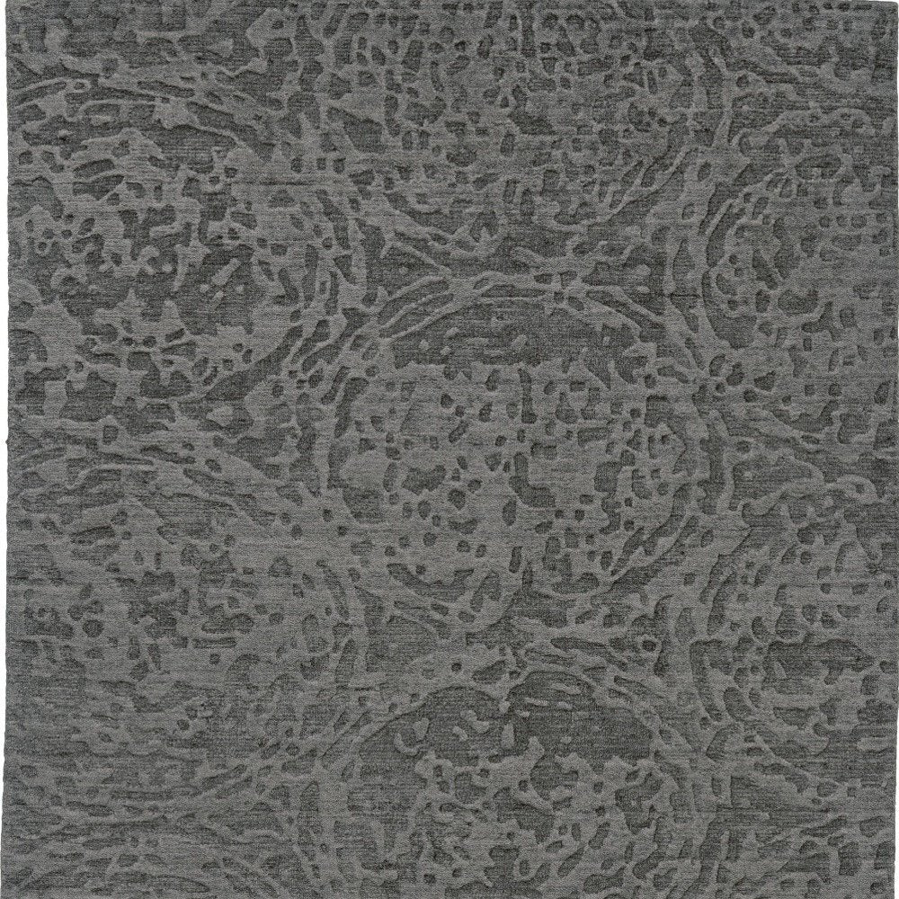 6' X 9' Gray Abstract Hand Woven Area Rug