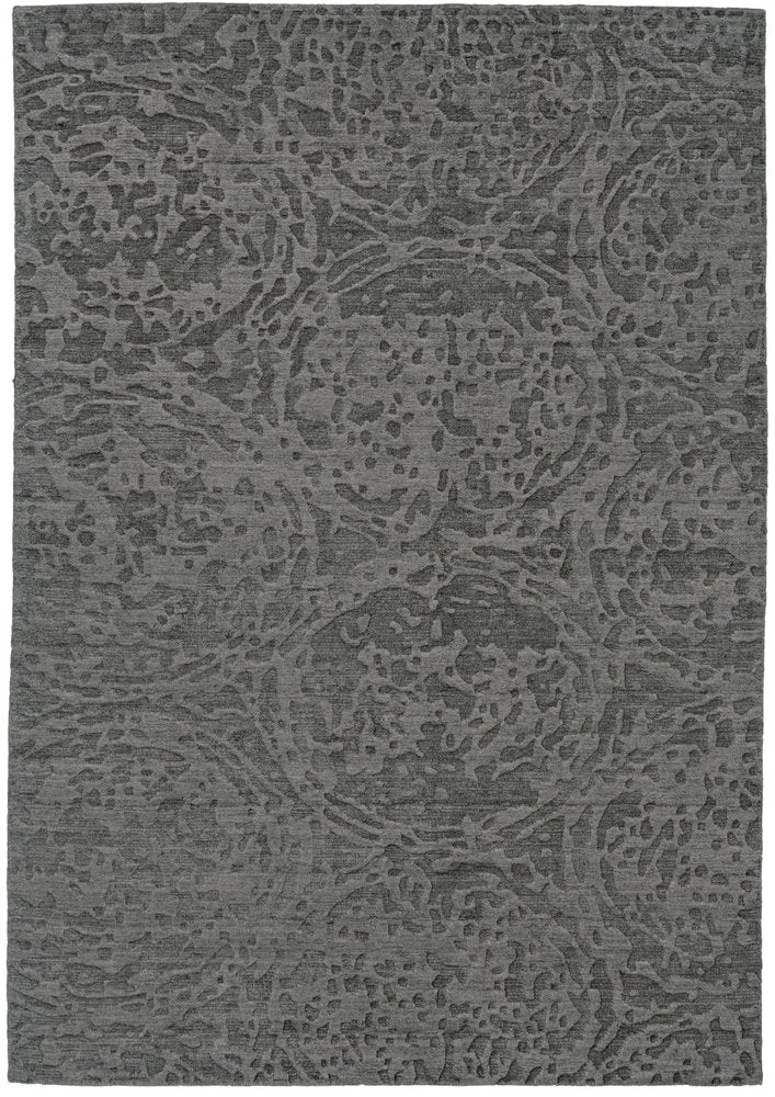 6' X 9' Gray Abstract Hand Woven Area Rug