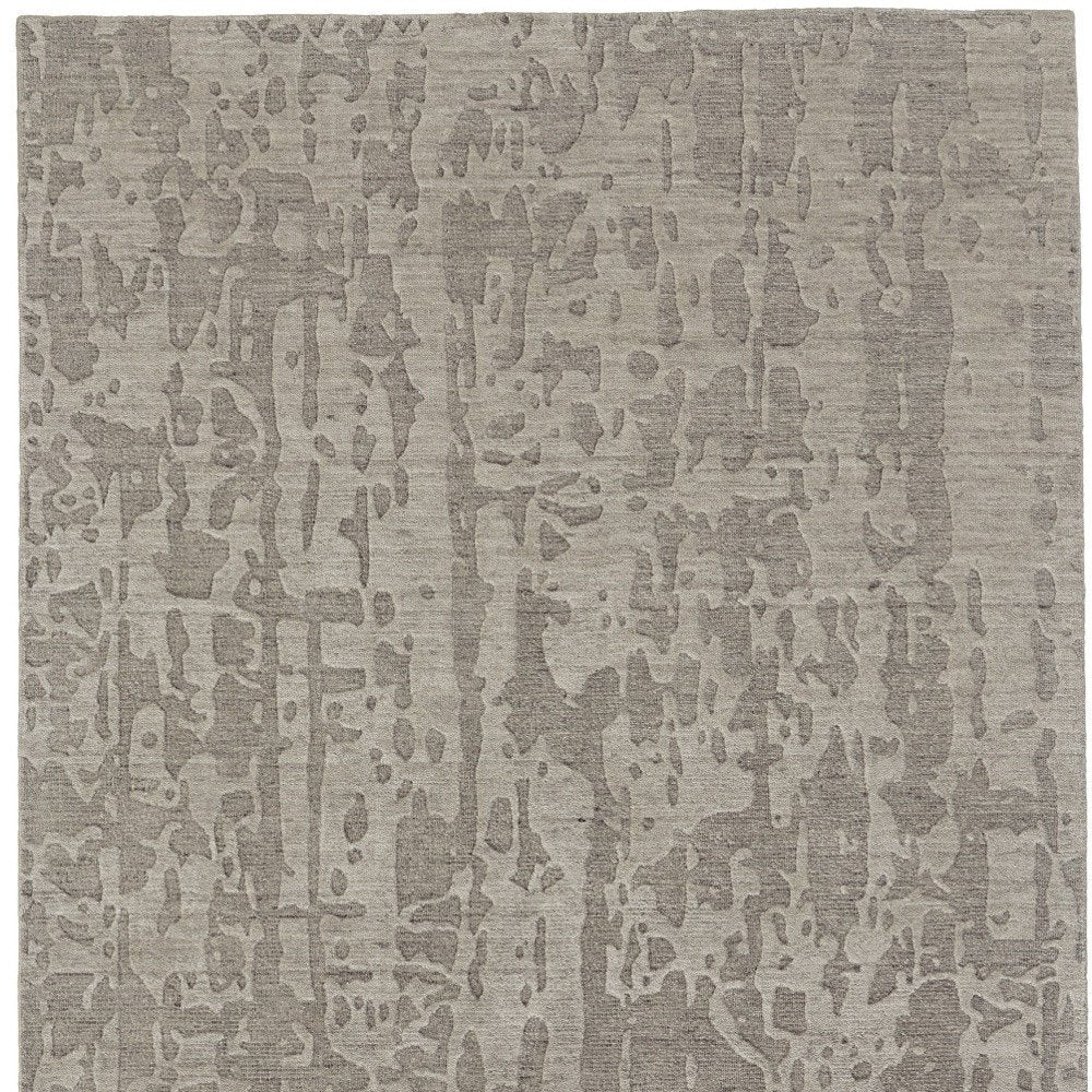 6' X 9' Taupe Abstract Hand Woven Area Rug