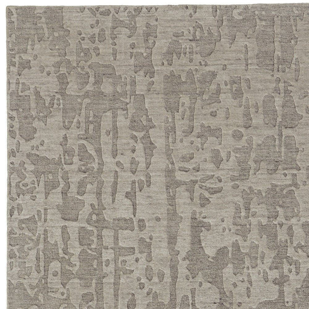 6' X 9' Taupe Abstract Hand Woven Area Rug