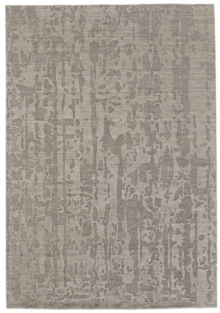 6' X 9' Taupe Abstract Hand Woven Area Rug