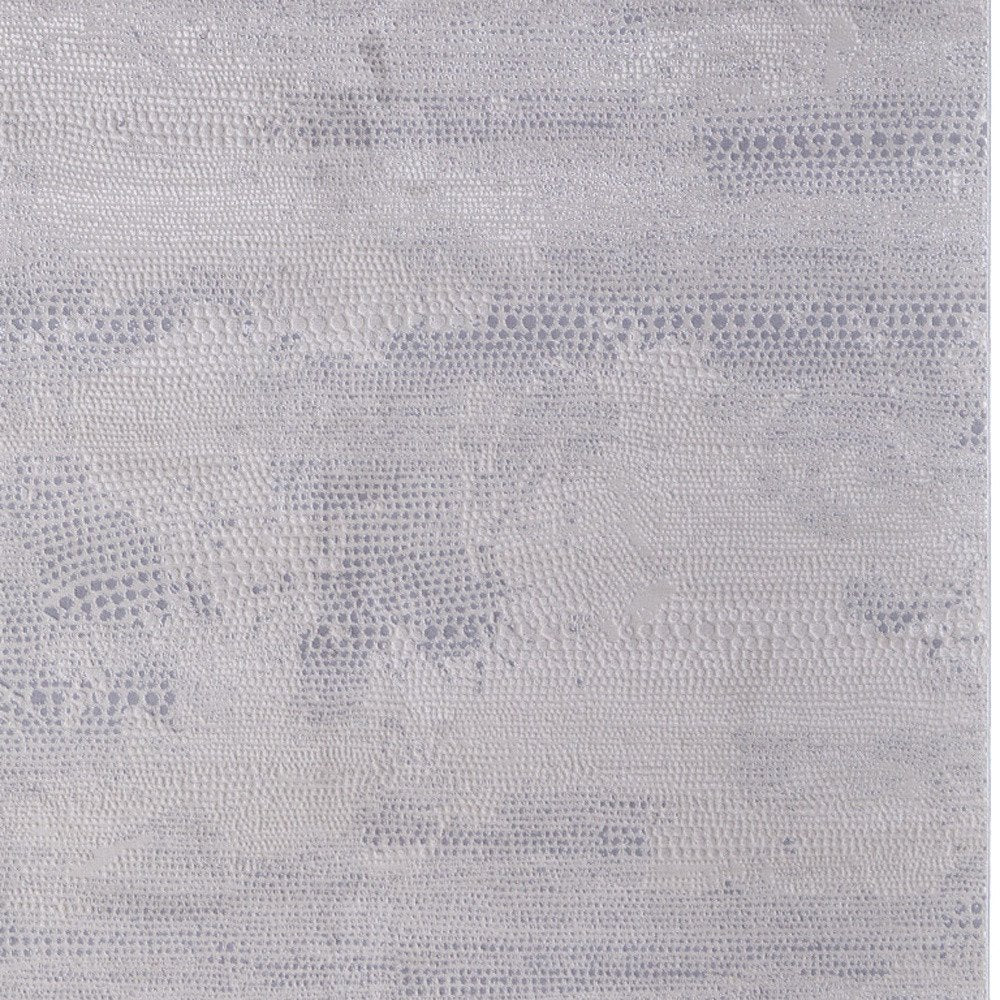 10' X 13' Gray and Ivory Abstract Power Loom Worn Faded Area Rug