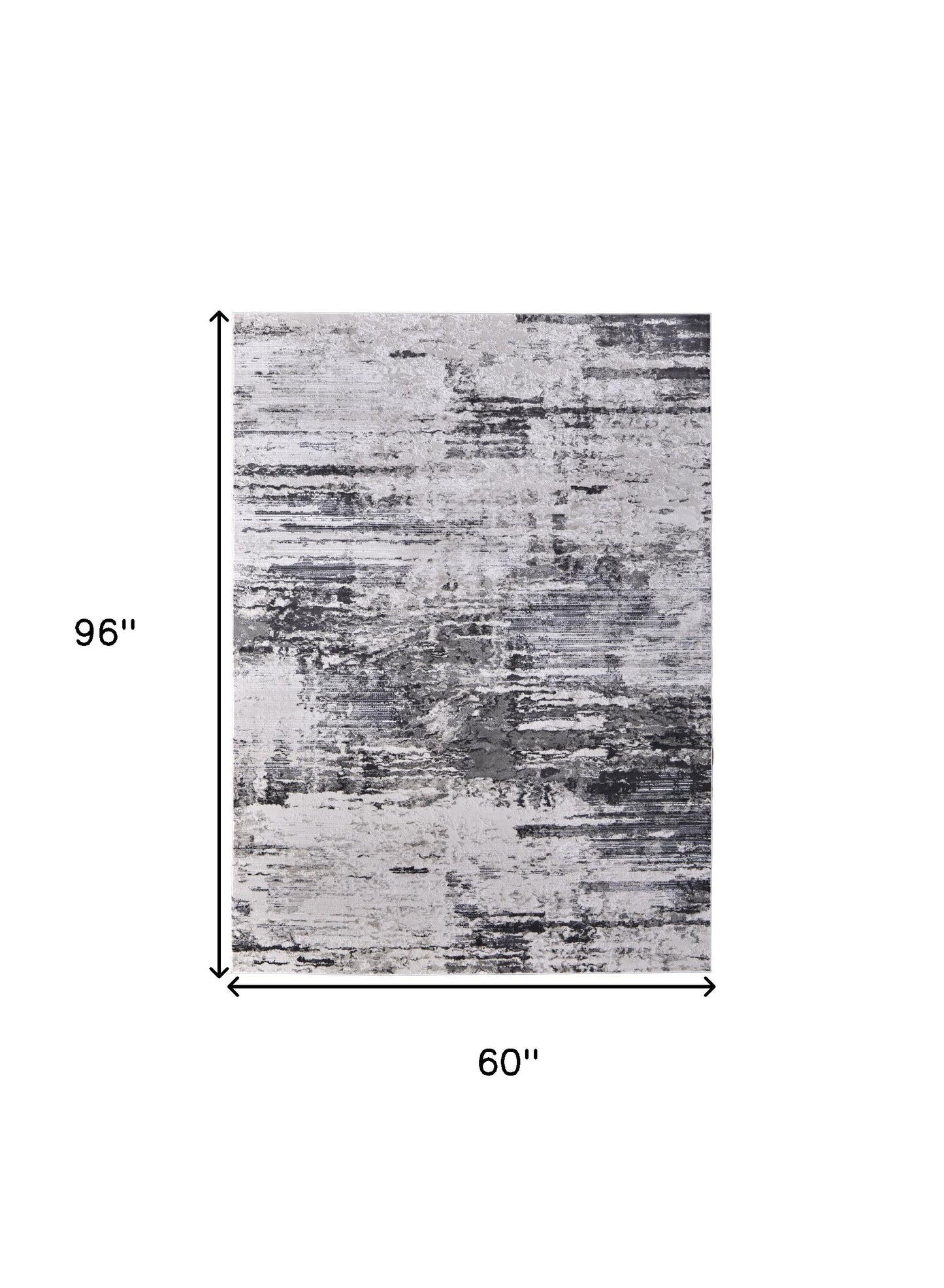 10' X 13' Gray Ivory and Taupe Abstract Power Loom Worn Faded Area Rug