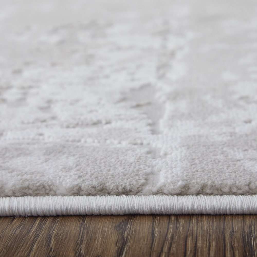 8' X 11' Taupe And Silver Abstract Distressed Area Rug