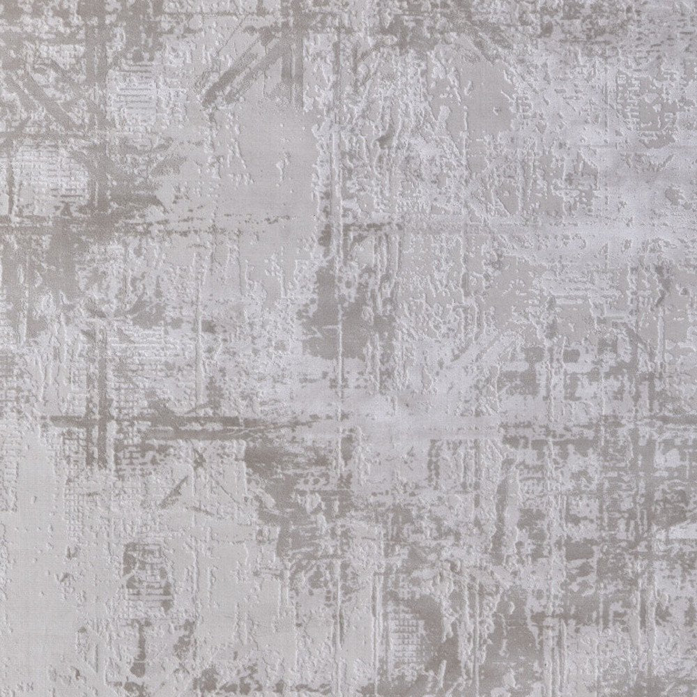 8' X 11' Taupe And Silver Abstract Distressed Area Rug