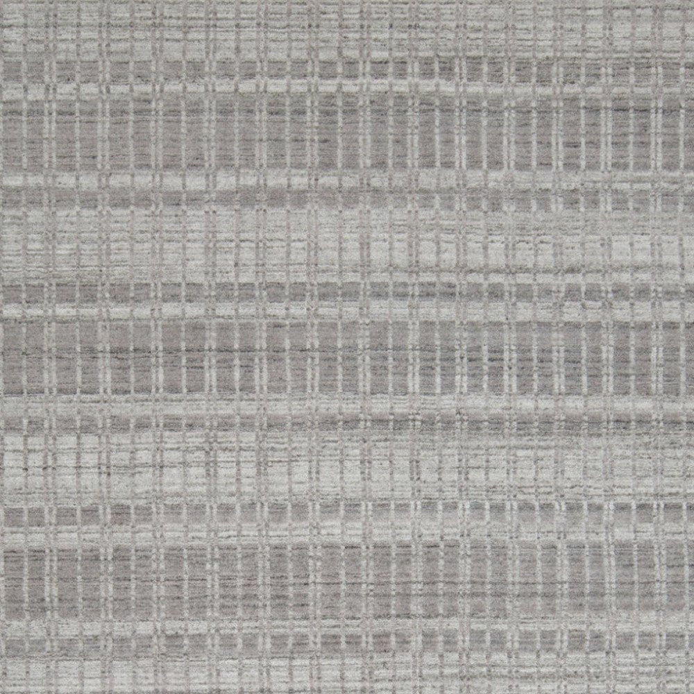 4' X 6' Gray and Ivory Geometric Hand Woven Area Rug