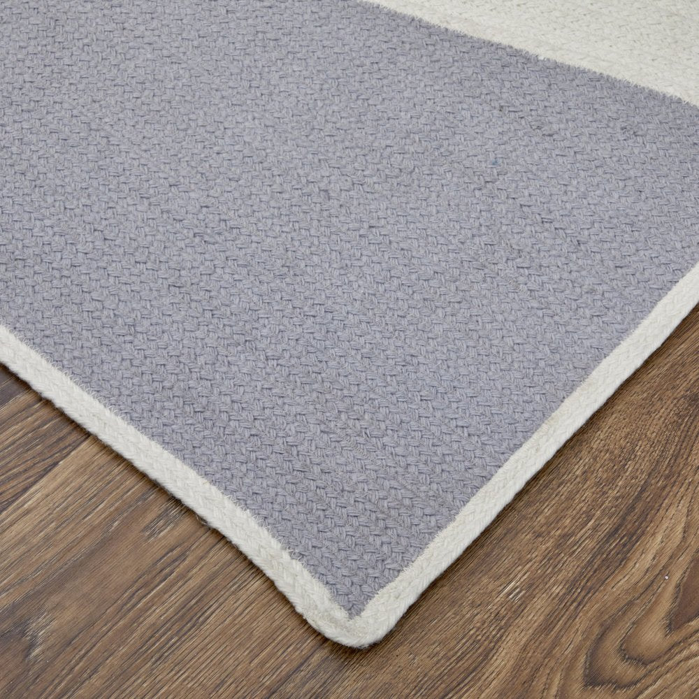 5' X 8' Blue Gray and Yellow Geometric Power Loom Area Rug