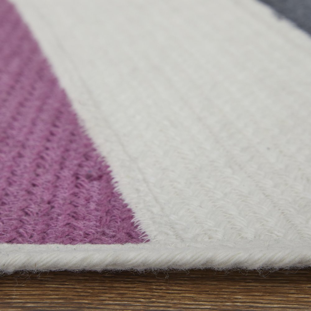 5' X 8' Blue Gray and Yellow Geometric Power Loom Area Rug