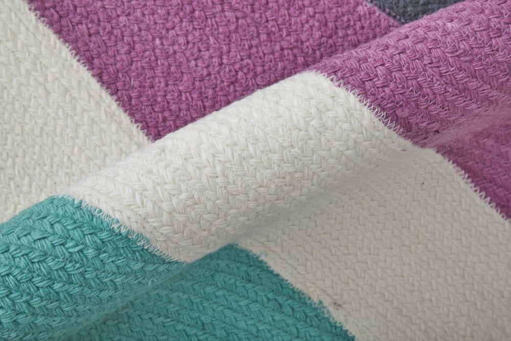 5' X 8' Blue Gray and Yellow Geometric Power Loom Area Rug