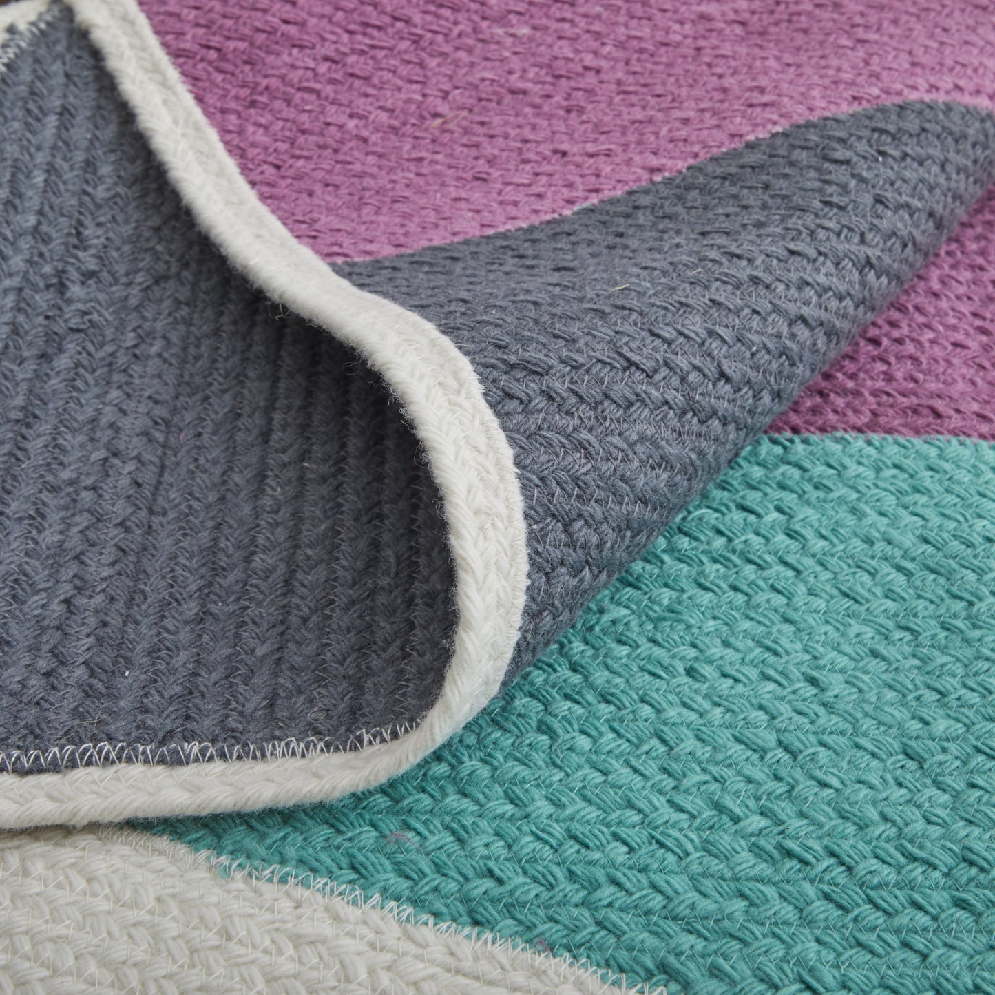 5' X 8' Blue Gray and Yellow Geometric Power Loom Area Rug