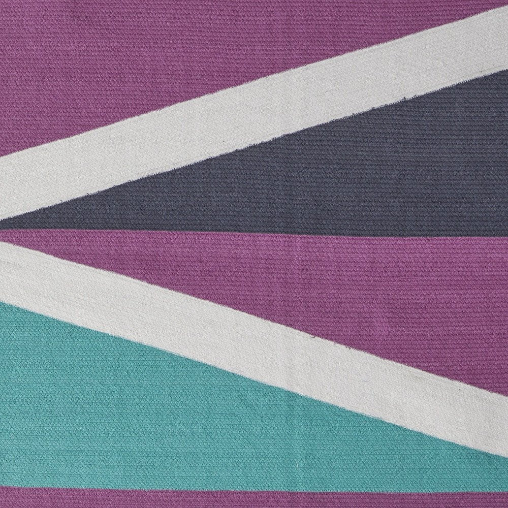 5' X 8' Blue Gray and Yellow Geometric Power Loom Area Rug