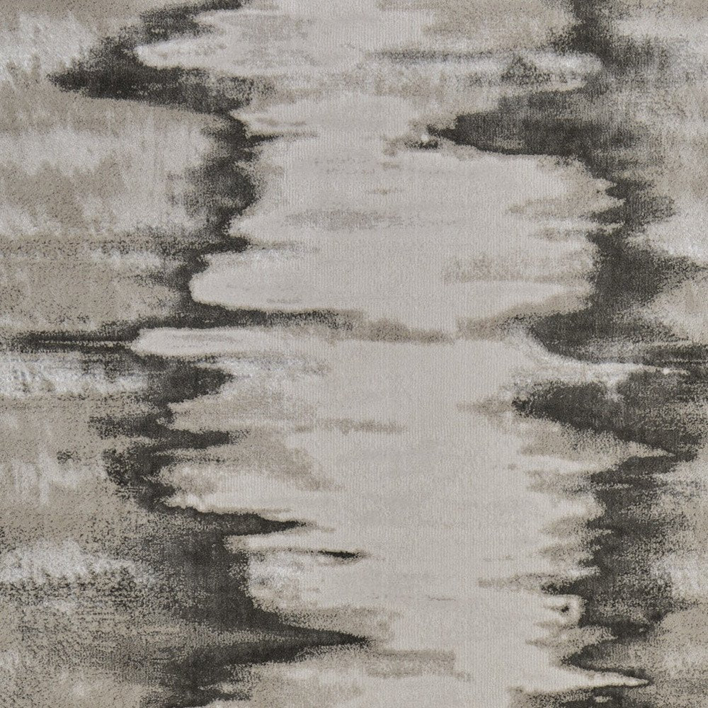8' X 10' Gray Ivory and Taupe Abstract Power Loom Area Rug