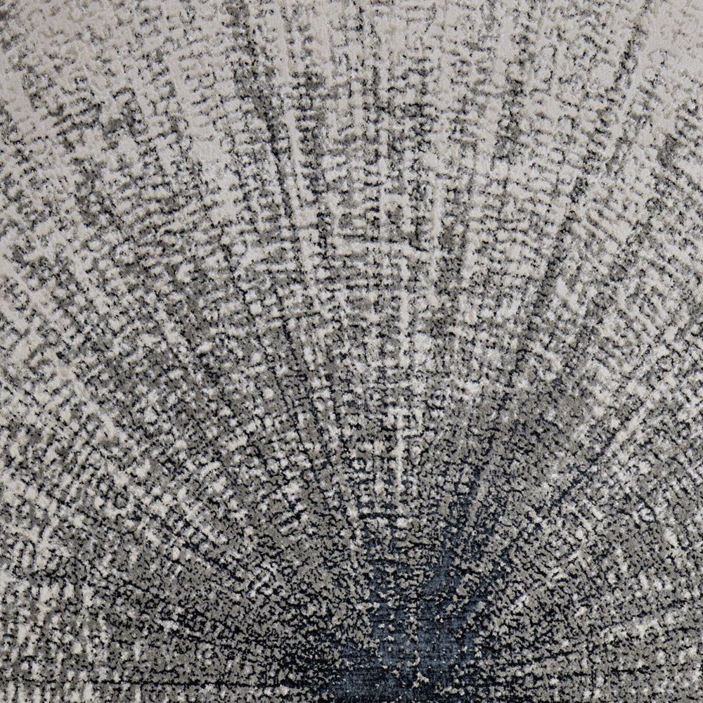 4' X 6' Gray and Ivory Abstract Power Loom Area Rug