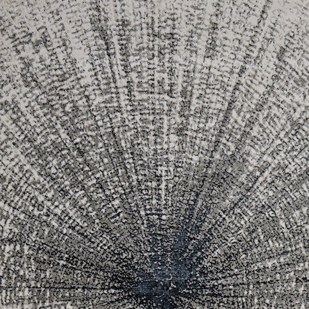 4' X 6' Gray and Ivory Abstract Power Loom Area Rug