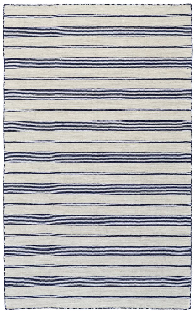 10' X 14' Yellow and Ivory Striped Hand Woven Area Rug