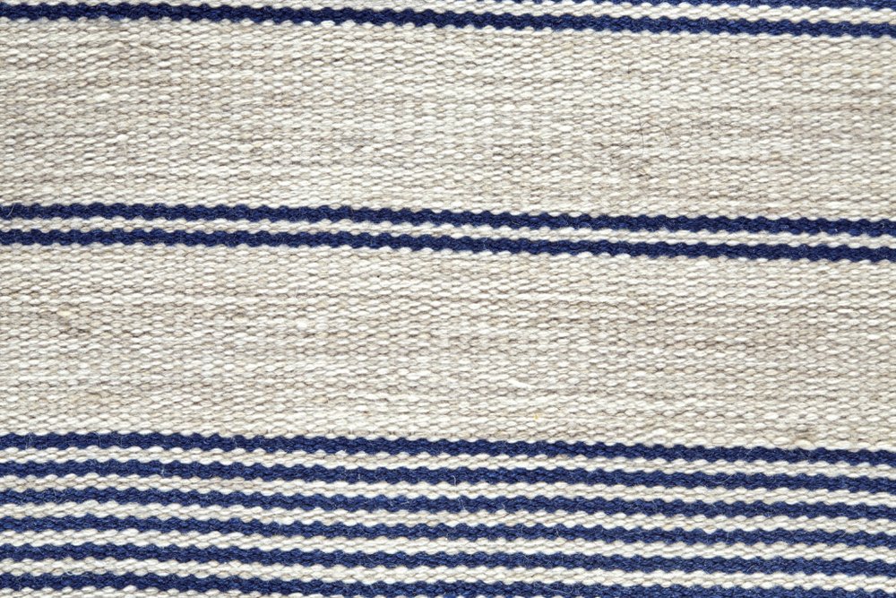 10' X 14' Yellow and Ivory Striped Hand Woven Area Rug