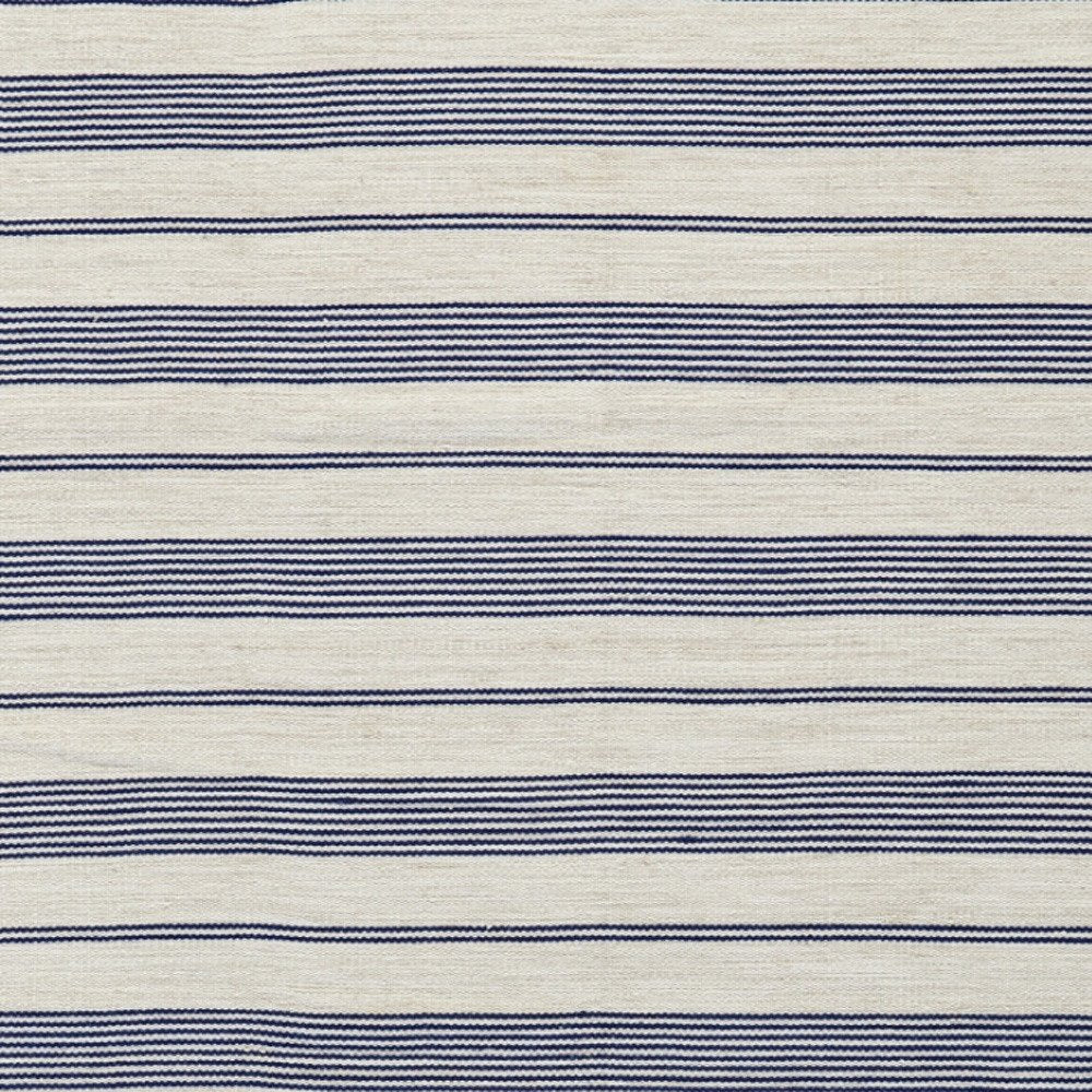 10' X 14' Yellow and Ivory Striped Hand Woven Area Rug