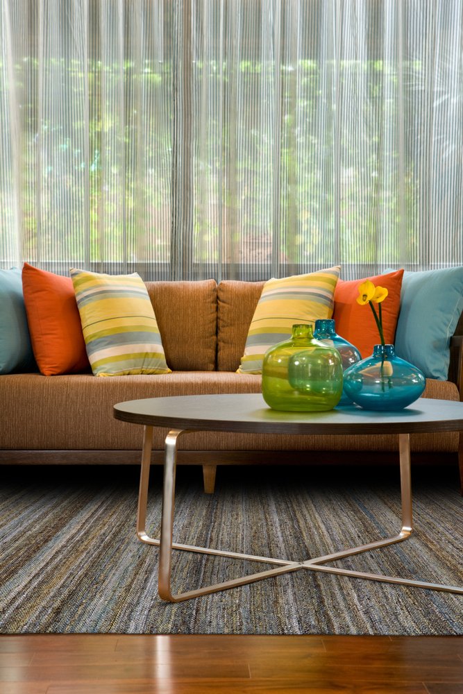 9' X 12' Gray and Green Wool Striped Hand Woven Area Rug With Fringe