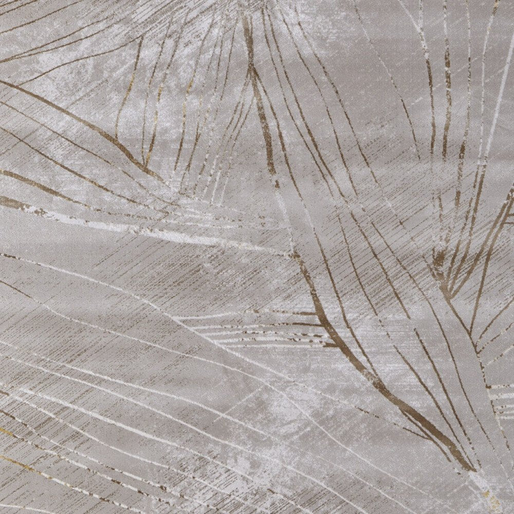 5' X 8' Silver Brown and Taupe Abstract Power Loom Area Rug