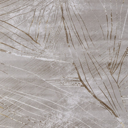 5' X 8' Silver Brown and Taupe Abstract Power Loom Area Rug