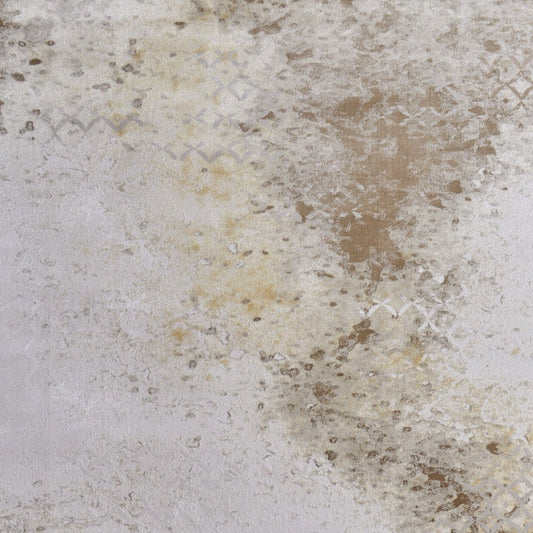 5' X 8' Tan and Ivory Abstract Power Loom Worn Faded Area Rug