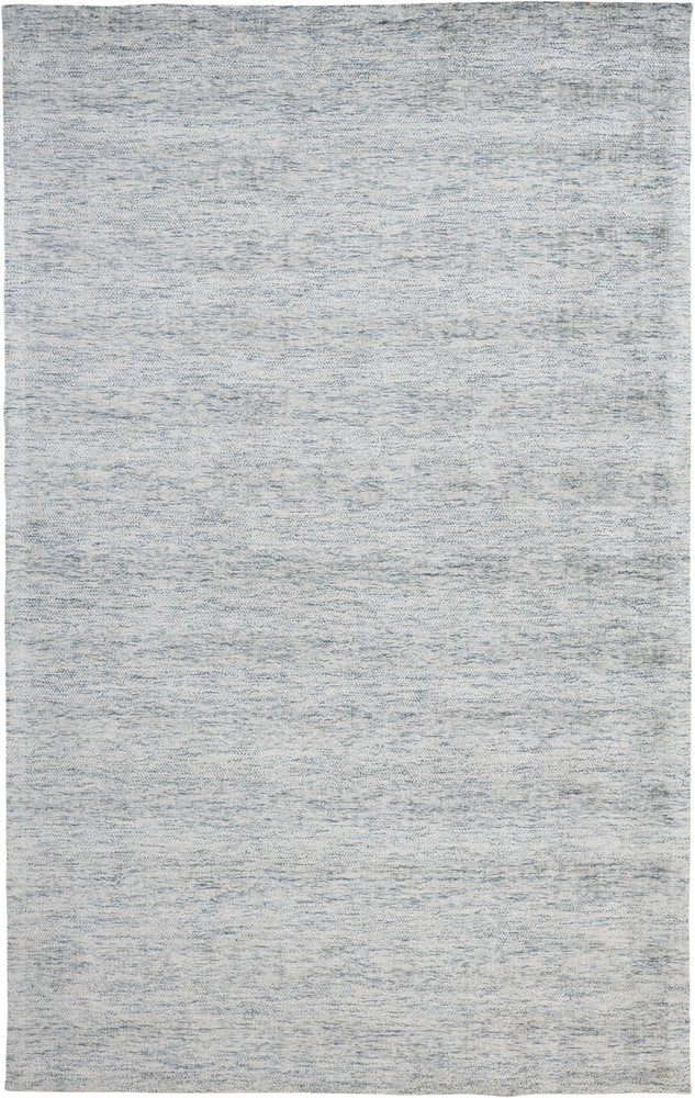 5' X 8' Blue Abstract Hand Woven Area Rug