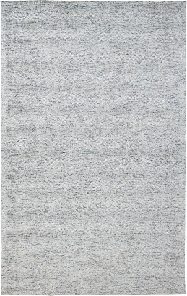5' X 8' Blue Abstract Hand Woven Area Rug