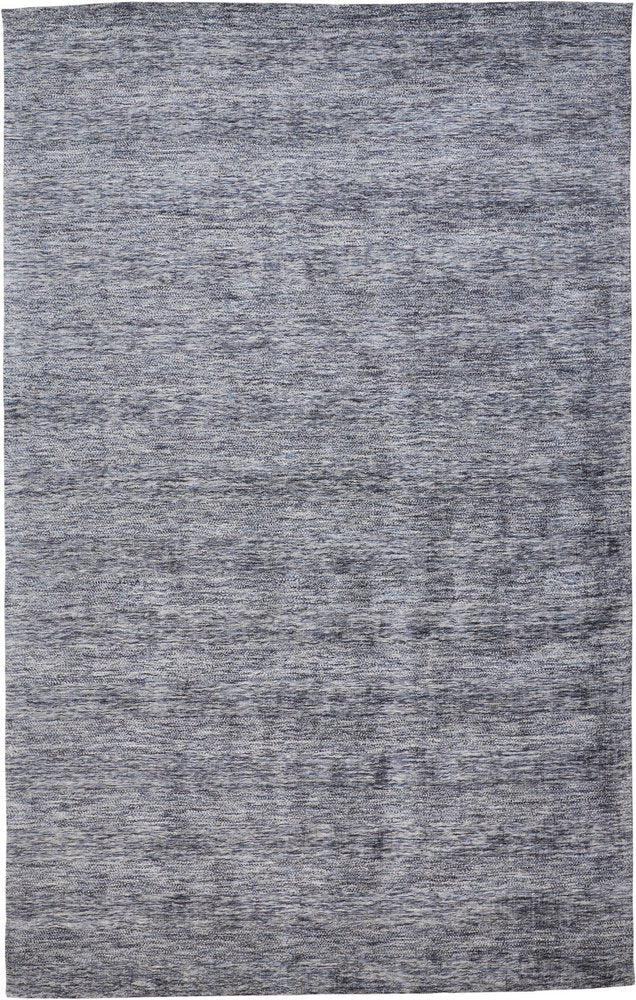 5' X 8' Blue Abstract Hand Woven Area Rug