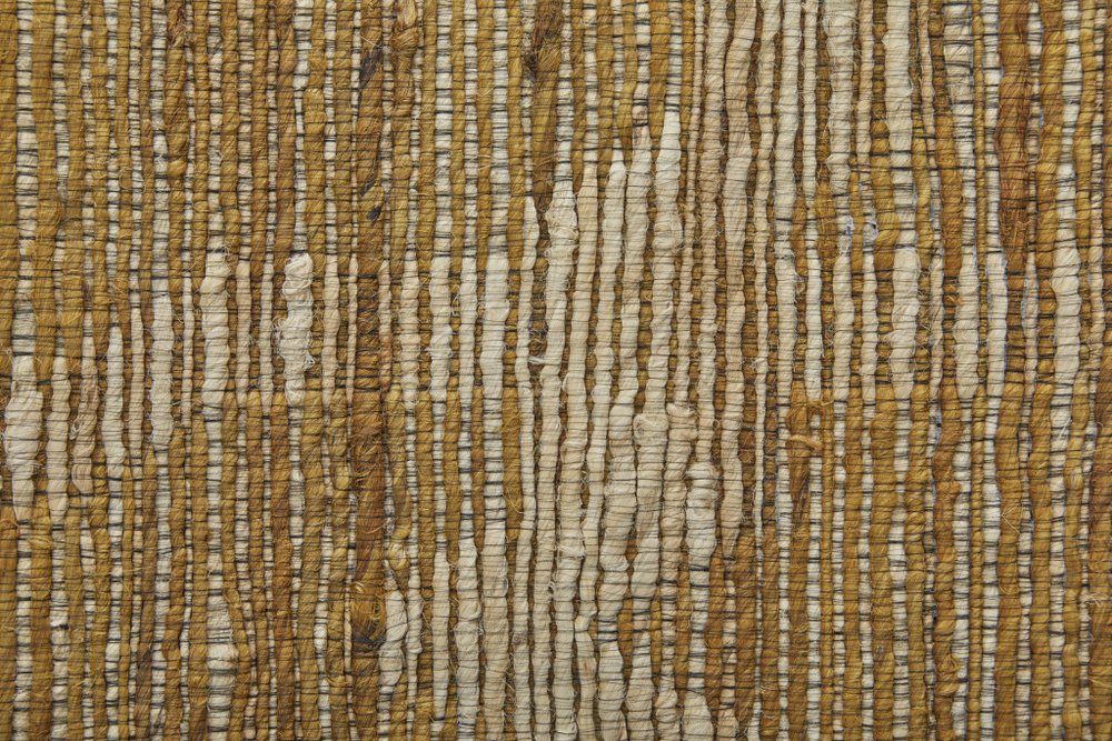 4' X 6' Tan and Ivory Geometric Hand Woven Area Rug