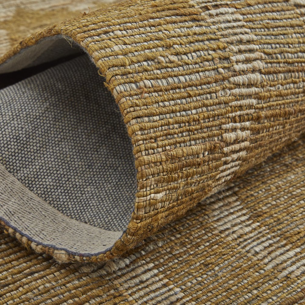 4' X 6' Tan and Ivory Geometric Hand Woven Area Rug