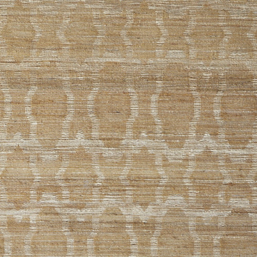 4' X 6' Tan and Ivory Geometric Hand Woven Area Rug