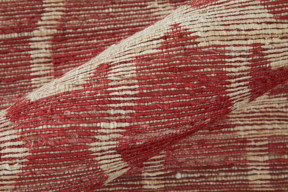 4' X 6' Tan and Ivory Geometric Hand Woven Area Rug