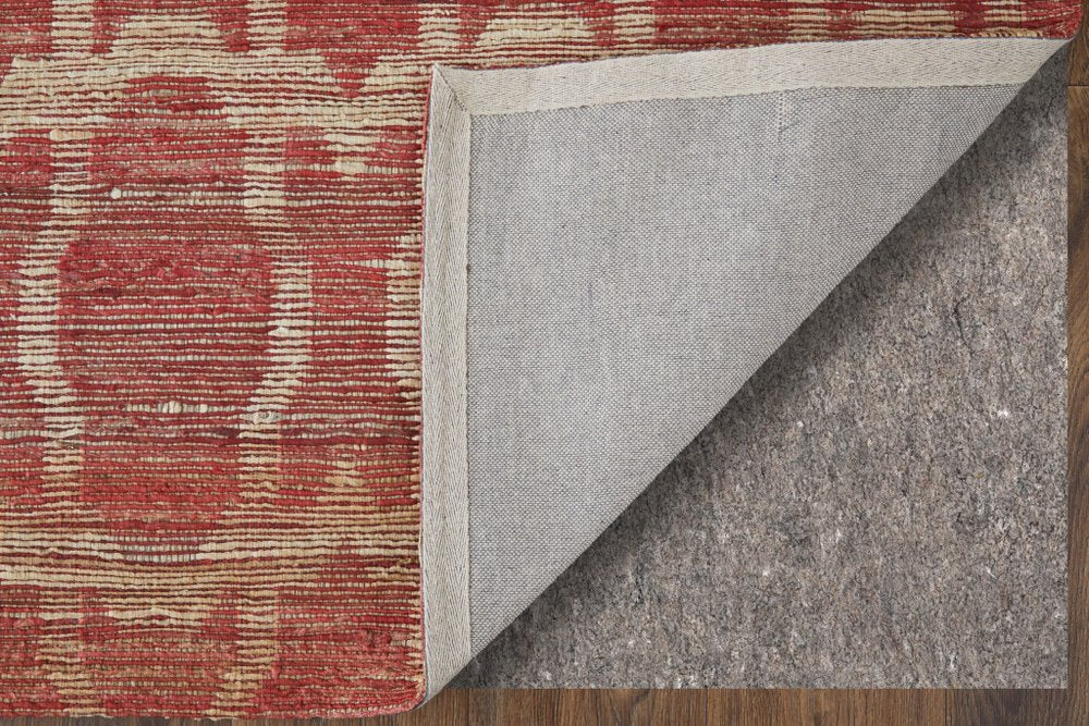 4' X 6' Tan and Ivory Geometric Hand Woven Area Rug