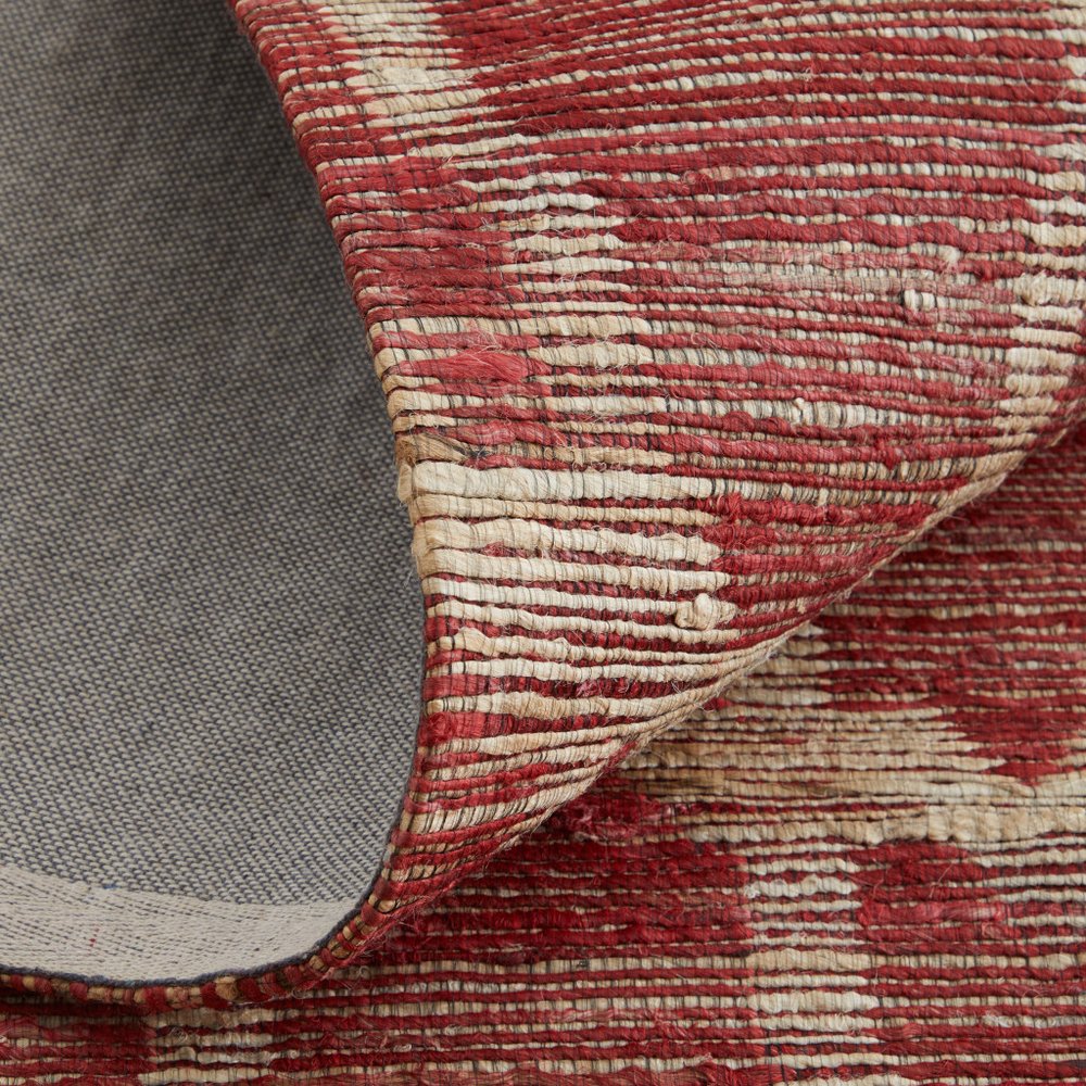 4' X 6' Tan and Ivory Geometric Hand Woven Area Rug