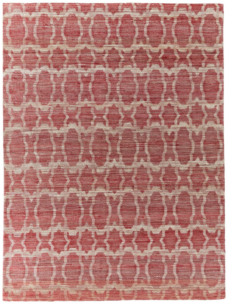 4' X 6' Tan and Ivory Geometric Hand Woven Area Rug