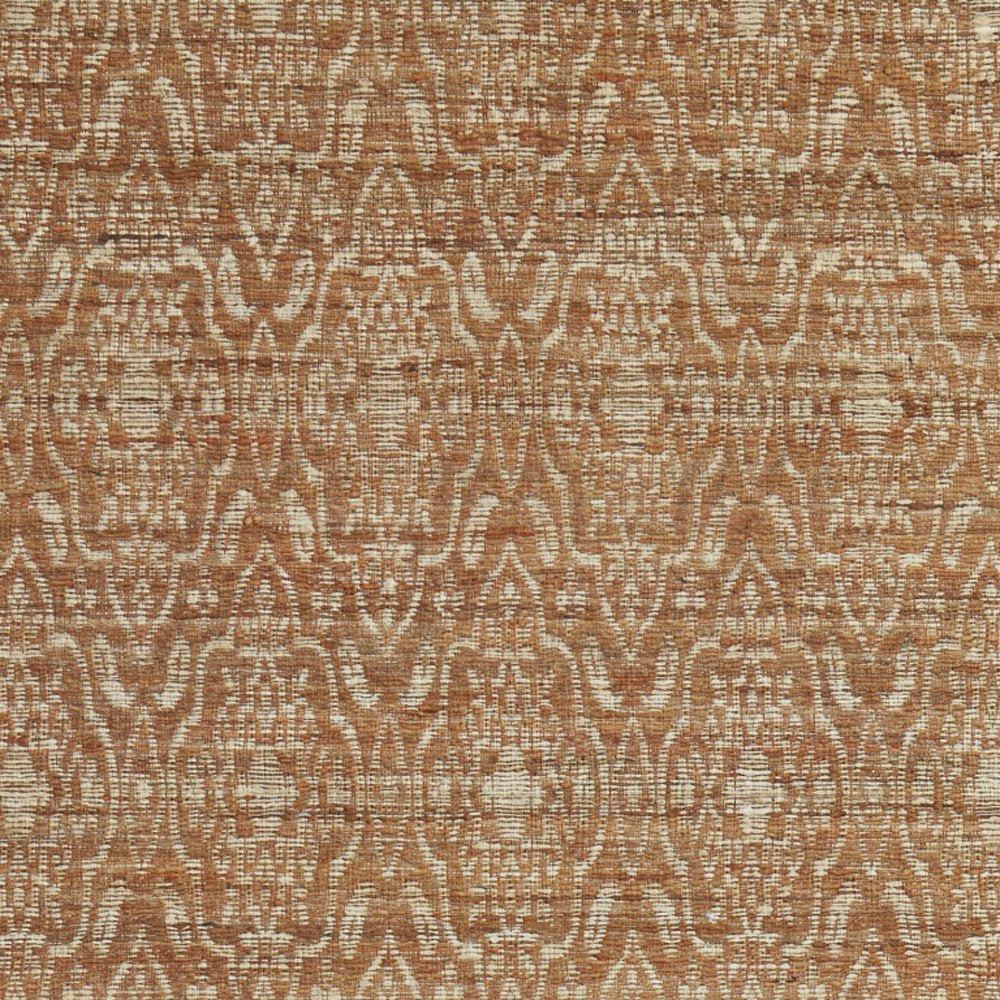 8' X 11' Orange and Tan Geometric Hand Woven Area Rug