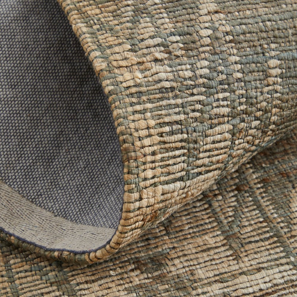 5' X 8' Tan and Gray Geometric Hand Woven Area Rug